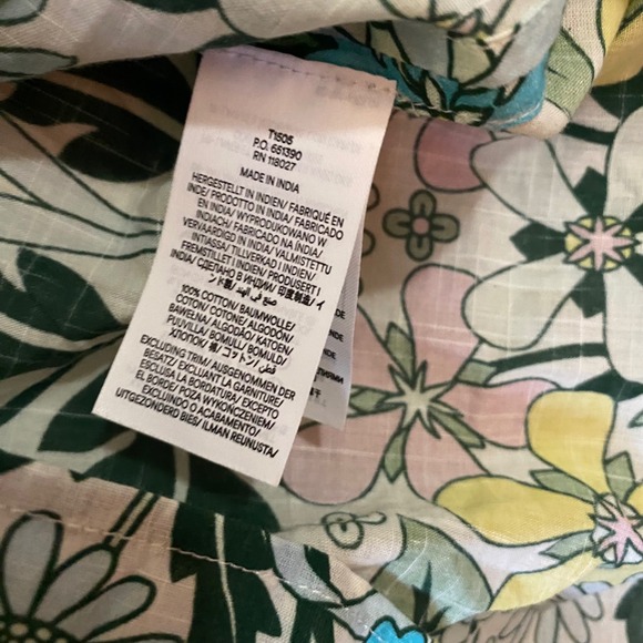 Boden Cotton Floral Peasant Blouse Tassel Long Sleeve Colorful Top Womens Sz 6 - Picture 8 of 9